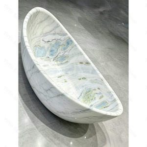 Baignoire autoportante de luxe en marbre naturel, sculptée à la main, en pierre naturelle, style européen, pour salle de bain, <span class=keywords><strong>spa</strong></span>, hôtel, intérieur - Product Image 2