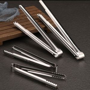304 Stainless Steel Bare Body Ice Clip Restaurant Metal Barbecue <b>Tongs</b> Multifunctional Outdoor Picnic Food <b>Serving</b> <b>Tongs</b> - Product Image 2