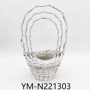 <span class=keywords><strong>Wicker</strong></span> Willow Coração Forma Madeira Pedaço Cestas para Venda com Cor Cinza - Product Image 3