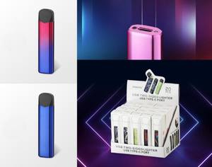 2023 tienda de humo de tabaco encendedores eléctricos USB accesorios para fumar encendedores de cigarrillos recargables - Product Image 6