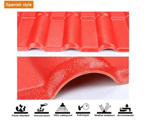 Tuile de toit en Pvc Asa colorée ondulée bleue, tuile de toit synthétique espagnole, toit en <span class=keywords><strong>ardoise</strong></span> synthétique - Product Image 4