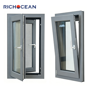 Fenêtre à battant RICHOCEAN de style français en alliage d'aluminium sur mesure 3x4, isolation thermique, <span class=keywords><strong>double</strong></span> vitrage Low-e - Product Image 4