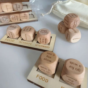 Fabrika özel romantik sevgililer günü ahşap zar tarih gece kararları için Set-çiftler için mükemmel doğum günü hediyesi - Product Image 3