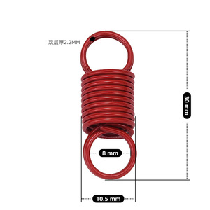 Colored Tension Spring Buckle Keychain Accessories Alloy <b>Stretch</b> Pull <b>Ring</b> DIY Craft Supplies Handmade Style - Product Image 2