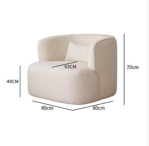 <span class=keywords><strong>Fauteuil</strong></span> de salon <span class=keywords><strong>en</strong></span> tissu bouclé beige style nordique, canapé moderne, <span class=keywords><strong>fauteuil</strong></span> individuel, chaises modulaires - Product Image 6