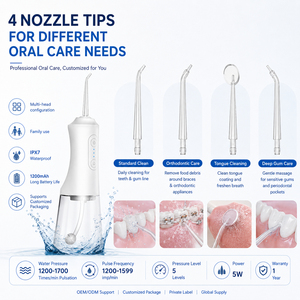 <span class=keywords><strong>Irrigador</strong></span> Bucal Eléctrico Portátil Recargable Tipo-C, Resistente al Agua IPX7, Ligero, <span class=keywords><strong>de</strong></span> <span class=keywords><strong>Viaje</strong></span>, con Logotipo Personalizado - Product Image 2