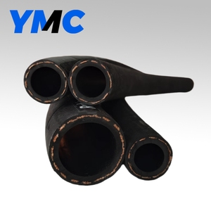 Tuyau hydraulique renforcé tressé en fibre résistant à l'huile de 3/8 pouce, <span class=keywords><strong>prix</strong></span> d'usine, SAE100 R6, tuyau en caoutchouc pour carburant et huile, découpe - Product Image 2