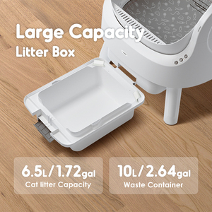 Lettiera per Gatti Autopulente Intelligente in Plastica, Modalità <span class=keywords><strong>Auto</strong></span>/Manuale, Grande Capacità, Ecologica, Controllo Odori, Senza App, Senza Problemi - Product Image 4