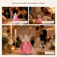 BH Eternal Flower Archangel, boîte cadeau romantique en verre avec rose sous cloche, pour la Saint-Valentin et la fête des mères