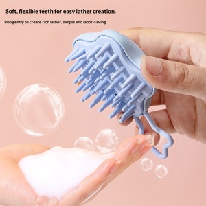 <span class=keywords><strong>Brosse</strong></span> à shampooing en plastique Little Star, forme créative, 4G, double usage, pour un massage du cuir chevelu et un nettoyage en profondeur - Product Image 2