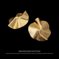 Boutons métalliques irréguliers à effet froissé, boutons dorés de haute qualité pour manteaux en fourrure, trench-coats et pulls
