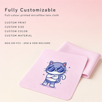 Chiffon de nettoyage en microfibre pour lunettes, écrans de téléphone et tablettes avec tissage anti-poussière, logo personnalisé, vente en gros de lingettes pour lentilles