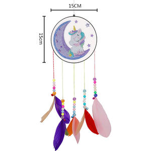 Nouveauté bricolage 5D diamant peinture dessin animé Mandala carillon éolien capteur de rêves pour la décoration intérieure Art artisanat cadeaux Kits - Product Image 6