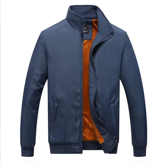Autumn and winter new middle-aged and elderly loose leisure and fleece men's jacket coat men's coat work clothes