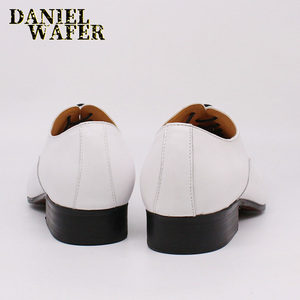Zapatos Oxford Blancos de Primera Calidad, Cuero Genuino, Hechos a Mano, Gran Venta, Zapatos Formales de Vestir para Hombre de Negocios - Product Image 6