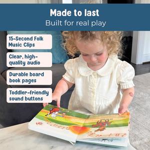 Discover Blues Music Sound Book para bebés con 6 canciones de blues reales Libro de tablero interactivo para niños con música - Product Image 5