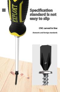 Fessura in acciaio CrV multifunzione industriale Phillips tozzo cacciavite a cricchetto con finitura cromata punta lunga - Product Image 4