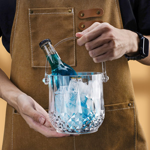 Seau à glace réutilisable <span class=keywords><strong>en</strong></span> acrylique transparent, bac à <span class=keywords><strong>champagne</strong></span>, vin, bière, boissons, sans BPA, pour hôtel, bar, buffet, KTV, fête - Product Image 5