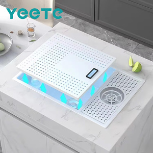 Wastafel Bar <span class=keywords><strong>Mini</strong></span> YEETE Putih - Wastafel Tunggal Kompak dengan Pembersih Cangkir Tersembunyi untuk Kedai Kopi dan Pulau Dapur - Product Image 1