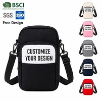 Sac de poitrine compact personnalisé pour homme, bandoulière amovible et réglable, double poche zippée, mini sac à bandoulière pour usage quotidien