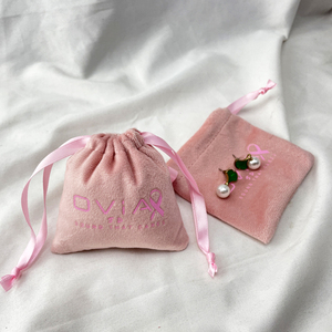 Custom LogoLuxury Small Soft Drawstring Velvet Bags for Wine Packaging pink Suede Pouch for Aurora <b>Gift</b> Jewelry Storage - Product Image 2