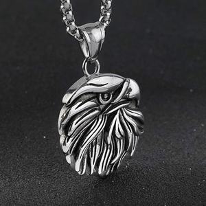 Collar de Moda con Colgante de Águila en Acero Inoxidable para Hombre, Collar con Alas Extendidas, Estilo Hiphop - Product Image 1