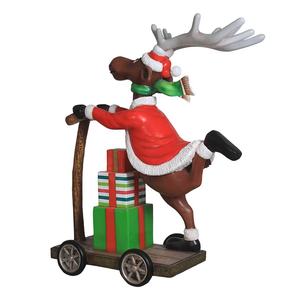 กวางเรนเดียร์ไฟเบอร์กลาส6.3FT พร้อมของขวัญสำหรับสกู๊ตเตอร์ตกแต่งคริสต์มาสในร่ม/กลางแจ้ง - Product Image 6