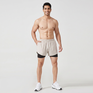 Short de sport décontracté pour homme avec motif solide Short de course d'été personnalisé avec cordon de serrage et poche latérale Expédition DDP - Product Image 1
