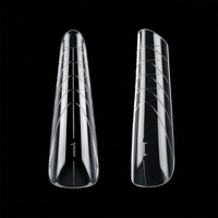 140 pièces/boîte – Nouveaux moules à ongles papillon français en acrylique pour extension rapide, sans papier, en gel cristal, pour extension d'ongles en gel
