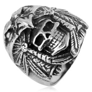 yunnique Fashion Rings Skeleton Design Silver Men's Ring Gift Jewelry Geometric Pattern FY213066 - Product Image 1