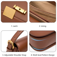 Sac à bandoulière de luxe en cuir pour femme, style rétro simple, sacoche selle bandoulière pour femme, marque privée ODM