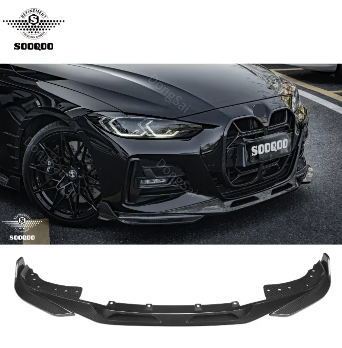 Neues Design SQ Style Dry Carbon Fiber Gloss Carbon Front stoßstangen lippe Für BMW 4er G22 G23 Coupé 2021-IN