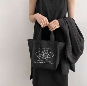 Xách tay chống bụi dày <span class=keywords><strong>Canvas</strong></span> Tote túi nhiều kích cỡ bảng chữ cái vải ăn trưa Túi - Product Image 4