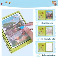 Livre de coloriage magique pour tout-petits, livre d'histoires multi-styles en matériaux écologiques, jouet de dessin, livre à eau, vente en gros