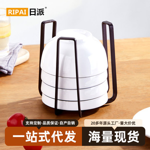 ชั้นวางจานเหล็กดัดริปาย ทรงสี่เหลี่ยม แห้งเร็ว สำหรับวางบนเคาน์เตอร์ครัว - Product Image 5