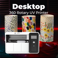 Imprimante UV rotative à 360° compacte et polyvalente MTuTech pour bouteilles, gobelets et objets cylindriques