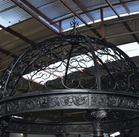 Meubles métalliques d'extérieur en fonte forgé antique Gazebo rond de jardin à vendre