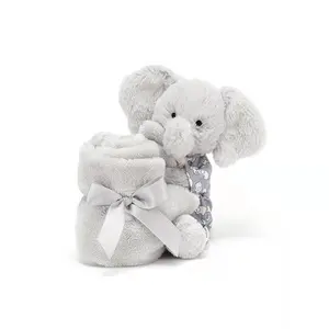 Newborn Baby Toys Plush Animals Lovely Elephant Soft Soother Comforting Soothing Towel Knitting Baby Blanket