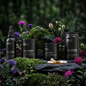 Professional Custom Supplement Bottles and Aluminum <b>Pill</b> Jar Supplement <b>Container</b> Premium with Seal - Product Image 1