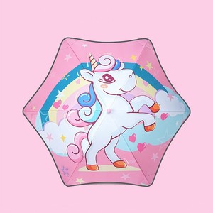 Parapluie personnalisé pour garçons et filles, de haute qualité, sûr, avec un design de dinosaure pour enfants, poignée en plastique, ouverture manuelle à 6 baleines - Product Image 4