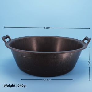 Bac de mélange en caoutchouc résistant aux chocs pour béton, bac flexible robuste pour mortier, sable et ciment, travaux de maçonnerie - Product Image 2