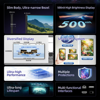 Écran publicitaire mural numérique ultra-fin série G 32-55 pouces avec cadre étroit, affichage multi-écrans, télécommande CMS, Mini-LED