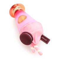 Flacon de parfum en forme de gobelet de milkshake rose dégradé de 100 ml, avec bouchon décoratif Macaron et Biscuit, rechargeable