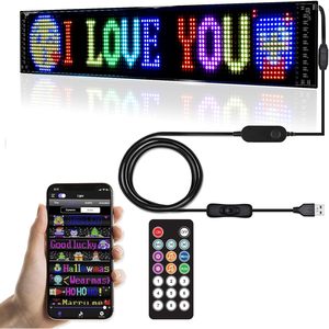 Letrero LED Programable, Pantalla Flexible Desplazable, Control por Aplicación, Animación de Texto Multicolor para Autos, Bares, Tiendas, Promociones - Product Image 1