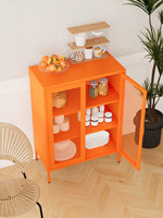 Buffet moderne en métal grillagé, 8 couleurs, pieds hauts, compatible robot aspirateur, 800x400x1015mm, rangement pour salon