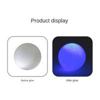 Vente en gros d'usine de balles de golf lumineuses LED 45g en caoutchouc Sarin en trois parties pour la pratique nocturne sur le terrain de golf