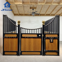 Façades de boxes pour chevaux JHorse CE Luxury European, revêtement poudré, en bambou, pour club d'équitation commercial, sur mesure