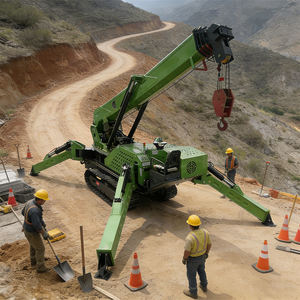 מנוף זחלי מיני דיזל חדש T-020 בעל כושר הרמה של 3 טון, 5 טון, 8 טון, מנוף עכביש עם זרוע הידראולית טלסקופית, מנוף עכביש 12 טון - Product Image 5