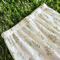 Ensemble de pyjama pour femmes en coton 100% Manches longues Haut à revers Imprimé de roses Taille élastique Fermeture à motif floral Respirant pour femmes