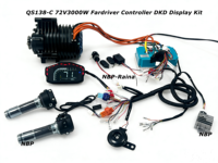 Moteur central 72V3000W QS138-C 70H pour moto, moteur de moyeu Fardriver ND72450/530 ND72680, faisceau de câblage, affichage DKD/TFT, engrenage 428T